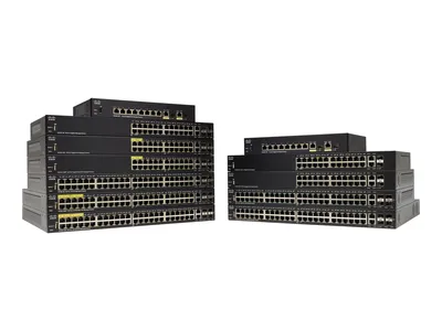 Produktbild von Cisco SF350-24P, Managed, L2/L3, Fast Ethernet (10/100), Power over Ethernet (PoE), Rack-Einbau
