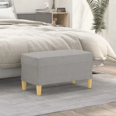 Produktbild von "im Angebot" Sitzbank Hellgrau 70x35x41 cm Stoff - Gartenbänke CC15830