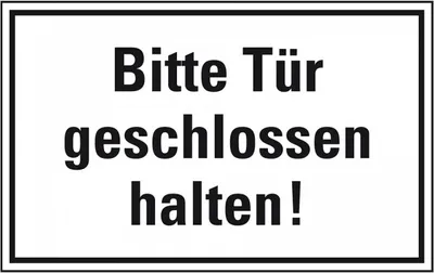 Produktbild von Dreifke® Aufkleber I Türhinweisschild Bitte Tür geschlossen halten!, Folie, s...