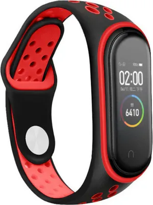 Produktbild von Strap-it Xiaomi Mi Band 5 Sportarmband (Schwarz / Rot)