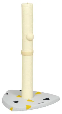 Produktbild von PawHut Kratzstamm 62cm Kratzsäule für Katzen mit Kratzball Hellgrau+Beige