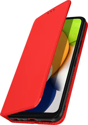 Zdjęcie produktu dla Avizar, etui Galaxy A03 składane magnetycznie z funkcją podstawki, czerwone