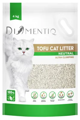 Zdjęcie produktu dla Żwirek dla kota ekologiczny Tofu zbrylający DIAMENTIQ 4 kg NATURALNY