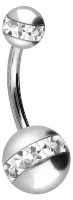 Produktbild von Bauchnabelpiercing Titan Bananabell EPOXY-RING-KUGELN