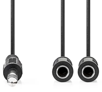 Produktbild von Nedis Stereo-Audiokabel - 6.35 mm Stecker - 2x 6.35 mm Buchse - Vernickelt - 0.20 m - Rund - Box