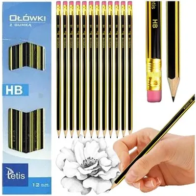 Produktbild von Tetis Bleistift HB mit Radiergummi Schulbedarf 1 Stück