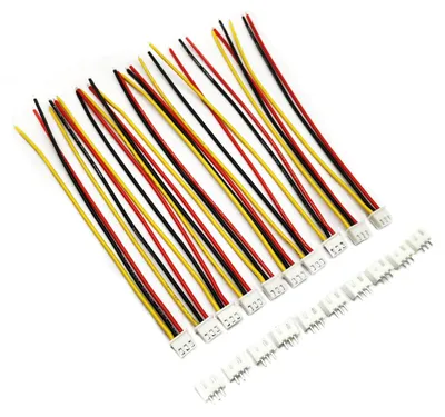 JST-XH 2,54 mm 3-pol. Stecker-Buchse-Set, 10 Paar, 15 cm Kabel