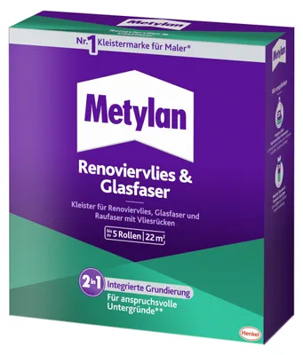 Produktbild von Metylan Renoviervlies & Glasfaser, Tapetenkleister & Grundierung, 1x500g