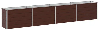 Productafbeelding van Verhoogde tuinbed in bruin, 320 x 40 x 55 cm, gemaakt van verzinkt staal