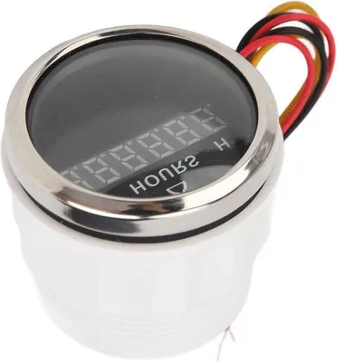 Immagine prodotto di Orologio digitale rotondo da 52 mm, quadrante ad alta precisione per camper, argento e nero