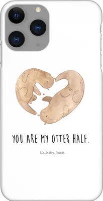 Produktbild von Mr. & Mrs. Panda Iphone 11 Pro Handyhülle Otter Herz - Weiß - Geschenk, Premium Kunststoff, Handy Case, Liebe