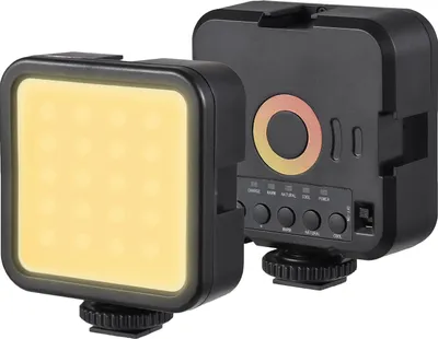 Produktbild von Mini-Fotolampe, dimmbares LED-Licht, tragbares Vlog-Licht mit zweifarbigen Lichtmodi, 1200 mAh Akku, USB-Ladeanschluss, 3 Kaltschuhe, 70 LED-Perlen, 3000 KšC9000 K Farbtemperatur
