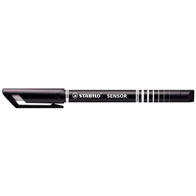 Image de Fineliner avec pointe à ressort - STABILO SENSOR F - fin - stylo simple - noir
