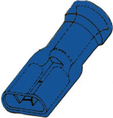 Produktbild von Isolierter Buchsenstecker 6,4 mm blau
