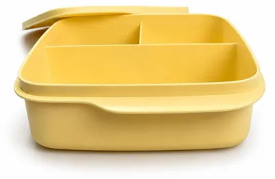 Produktbild von TUPPERWARE To Go Lunchbox Clevere Pause 550 ml pastell gelb mit Trennwand