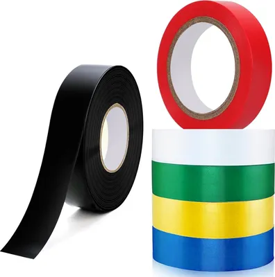 Produktbild von 6 Bände Selbstklebendes Isolierband 16mm x 20m Wasserdicht Isolierband Farbig Set PVC Hitzebeständig Hochflexibe Electrical Tape zum Schutz, Bündeln und Reparieren von Kabeln