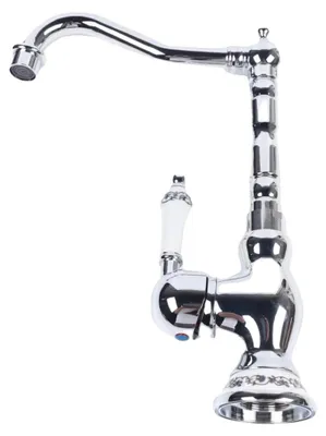 Produktbild von Waschbeckenarmatur, 360° Drehung, langlebige Messingkonstruktion, Silber, G3/8
