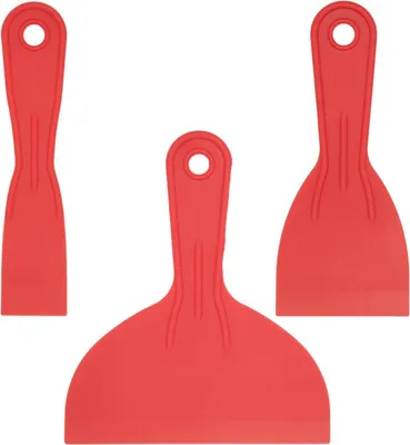 Flächenspachtel Malerspachtel 3-tlg Kunststoffspachtel Stuckateur Spachtel Set