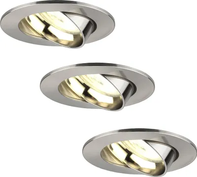 Produktbild von Ledvion 3er Set LED Einbaustrahler Rund 3W dimmbar Warmweiss