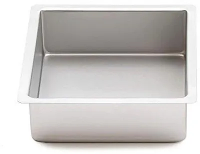 Produktbild von Famanu Backform quadratisch aus anodisiertem Aluminium - 20 x 20 x 7,5 cm