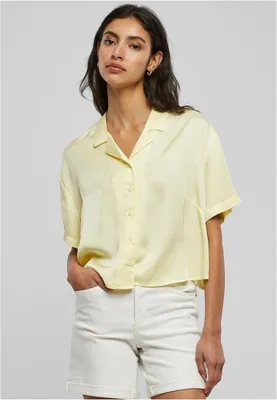 Produktbild von TB5009 - Ladies Viscose Satin Resort Shirt softyellow 5XL