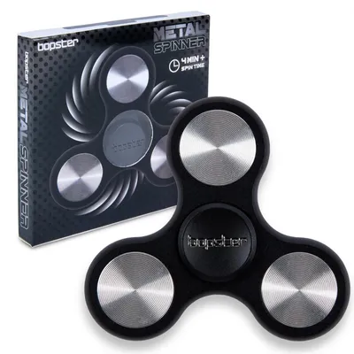 Produktbild von Finger-Spinner, handgefertigter Spinner – Metall – 77 g – Drehzeit: 4+ Minuten – Schwarz