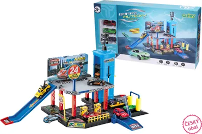 Produktbild von Garage mit Aufzug und Tankstelle 57 x 35 x 33 cm – tschechische Verpackung