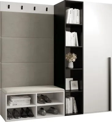 Produktbild von Garderobe MIRO Set 1 mit gepolsterten Paneelen Industrial Design