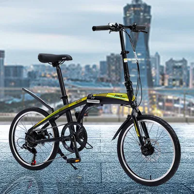 Produktbild von 360Home Klappbares Fahrrad 20 Zoll Alu Rahmen shimano stylisch Faltrad folding bike Gelb