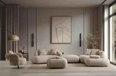 Produktbild von Wohnzimmer Stoffgarnitur Sessel Stoffsofa Polsterhocker