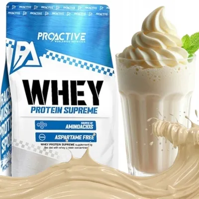 Produktbild von ProActive Molkenproteinkonzentrat proteinpulver Eiweißpulver WPC protein 700g Eiweißpulver geschmack: WEISSE SCHOKOLADE