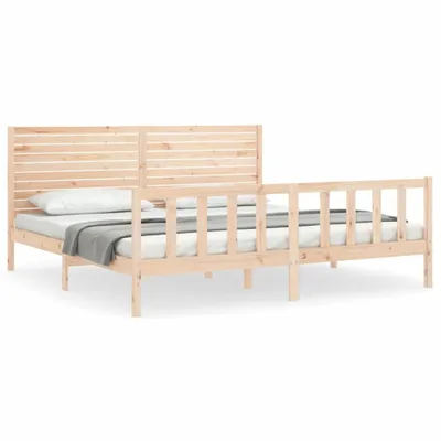 Obrázek produktu pro Rám postele s čelem Super King Size masivní dřevo