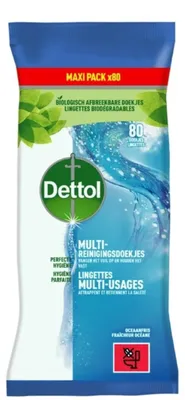 Productafbeelding van Dettol Hygienische Schoonmaakdoekjes Power & Fresh