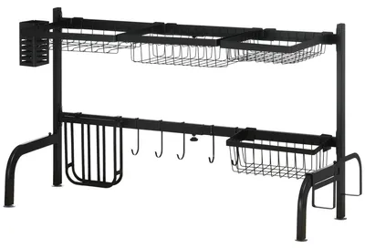 Obrázok produktu pre HOMCOM Odkvapkávač na riad, 2-poschodová mriežka, 51–93 cm