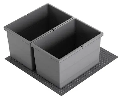 Immagine prodotto di Cestino Hailo 3301612 Allegro 220 inserto 2x 14 litri grigio scuro