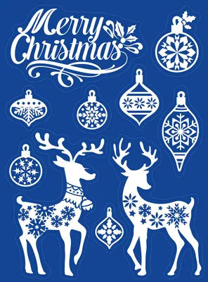 Produktbild von Fensterbilder 'Weihnachtsmotiv', 20x30 cm, einzeln, 4 Des. Sortiert