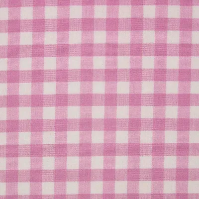 Obrázek produktu pro HOMESCAPES Vichy kostkovaná bavlněná látka - růžová a bílá, metráž, šířka 150 cm