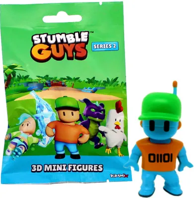 Produktbild von Stumble Guys 3D Sammelfiguren Serie 2 - Chrome Crystal - Figur 12. Robot Guy