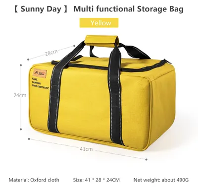Produktbild von BISINNA Campingtasche 26L faltbar Kochgeschirr Aufbewahrung Outdoor – Gelb