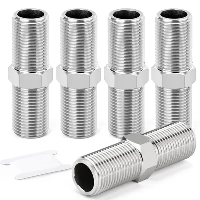 Produktbild von 5 Stück verlängerte Nippel aus Edelstahl 304