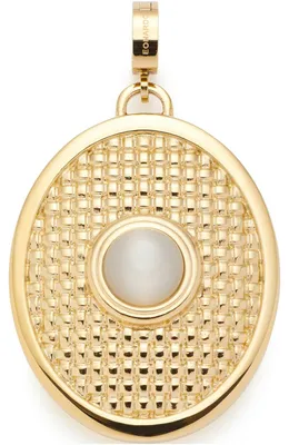 Immagine prodotto di Leonardo Jewels ciondolo oro Fidelia Clip&Mix, ciondolo per gioielli, ciondolo per collana, acciaio inossidabile IP oro, perla di vetro, 024403