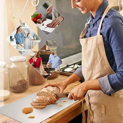 Produktbild von Titanium Schneidebrett - doppelseitig - 34 x 23 cm - geeignet für Fleisch und Gemüse - leicht zu reinigen