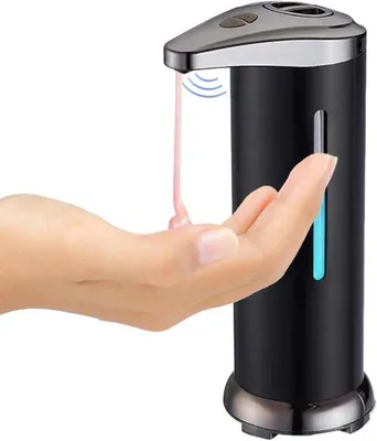 Obrázek produktu pro Automatický dávkovač mýdla s bezdotykovým ovládáním – černý – výška 224 cm