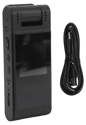 Obrázok produktu pre Kamera na telo, 4K, objektív otočný o 180 stupňov, HD, 1,54-palcový displej, magnetický spona na chrbát, malý videorekordér pre orgány činné v trestnom konaní
