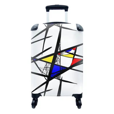 Produktbild von MuchoWow® Koffer Handgepäck Trolley Rollkoffer Kleine Reisekoffer mit 4 Rollen - Muster - Abstrakt - Kunst - Cabin Size < 55x40x23 cm & 55x40x20 cm - Fotokoffer - Kabinenkoffer - Boardgepäck - Reise-Box - Reisekoffer - Reisegepäck - Koffer mit Bild - Trolley für Kinder