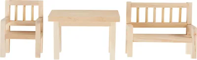 Produktbild von Wichtel-Set "Tisch, Bank & Stuhl", 3-tlg.