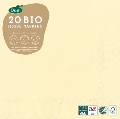 Produktbild von Duni Servietten 33x33 Creme