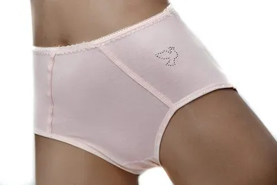 Produktbild von Toker Collection® Hüftslip "Sabrina" mit Glitzerapplikation 3 Stück (3er Pack), Kontrastnähte im Vorderteil, Farbe Puderrosa, Größe 36/38