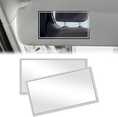 Produktbild von HD Make-up Sonnenblenden Spiegel, Selbstklebend, 6,5 x 11 cm, Edelstahl, für Auto Innenraum