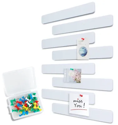 Image de Solidchoice - Bandes adhésives en feutre pour tableaux d'affichage, dimensions 38 cm x 5 cm, avec 40 punaises
